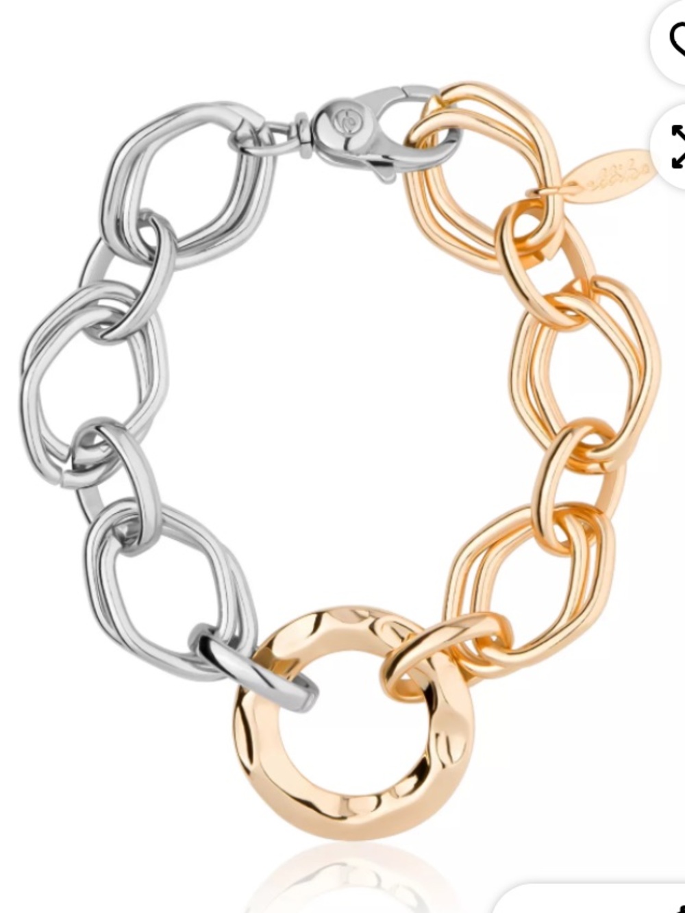 ETTIKA
Mixed Metal Chain Link Bracelet silver & gold tone